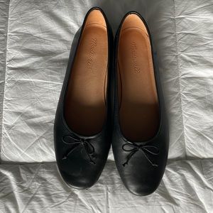 Madewell black leather ballet flats